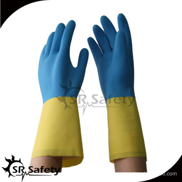 SRSAFETY rubber industrial glove/safety gloves/cheap latex gloves